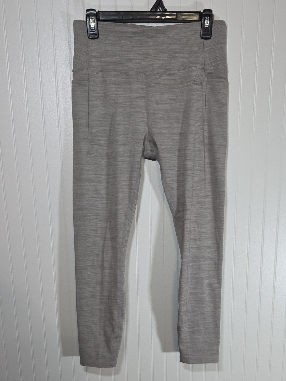M Reebok Heather Taupe Compression Leggings